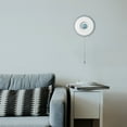 thumbnail image 4 of Claxy White Round LED Wall Sconce with Pull Chain Switch, 4 of 7