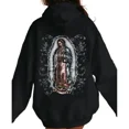 thumbnail image 2 of Our Lady of Guadalupe Hoodie – Virgen Morena Graphic, Unisex Christian Hooded Sweatshirt, Classic Cotton Fabric, 2 of 7