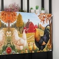 thumbnail image 6 of Orange Retro Rooster Valances for Windows Farmhouse Kitchen Curtains Valances Rod Pocket Valance Curtains for Kitchen Windows Pastoral Animals Spring Floral Window Valances for Bathroom 60"x18", 6 of 6