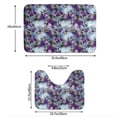 thumbnail image 3 of Yiaed Purple Marble Texture Print Bathroom Mat Set 2 Pieces Mat Anti-Skid Pad Ultra Soft and Absorbent Bathroom Bath Mat Contour Bath Rugs for Toilet Base, 3 of 6