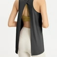 thumbnail image 5 of HJYCHN Hauts de Gilet pour Femmes Hauts Quotidiens de Sport Yoga Col Rond Sans Manches Dos Découpé Design Style Confort Hauts pour Femmes Gris Foncé TG, 5 of 5