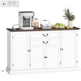 thumbnail image 1 of HOMCOM Buffet de Ferme 58 Pouces avec Station de Charge Blanc, 1 of 10