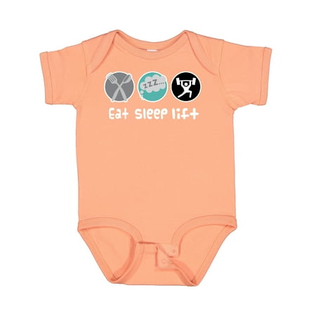 

Inktastic Weightlifting Eat Sleep Lift Sports Gift Baby Boy Bodysuit