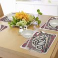 thumbnail image 4 of Ambesonne Retro Place Mats Set of 4, Vintage Cinema Movie Star, Standard Size, Brown Ecru Grey, 4 of 6