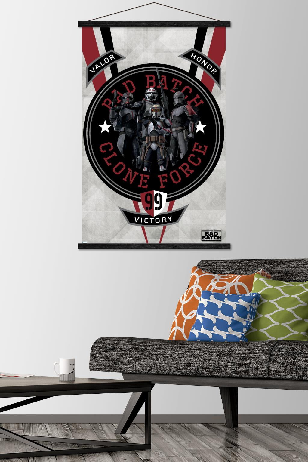 Star Wars: The Bad Batch - Badge Wall Poster with Wooden Magnetic Frame, 22.375" x 34"