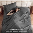 thumbnail image 4 of U by Bedsure Extra Deep Pocket King Sheets Set, Fits 18"-21" Mattresses, 4 Piece Soft Moisture Wicking Microfiber Bed Sheets, Dark Gray, 4 of 9