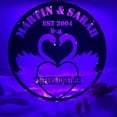 thumbnail image 2 of Handmadetneonsign Personalized Swan Couple Metal Wall LED Light, Custom Lovers Name Date Metal Sign, 2 of 5