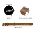 thumbnail image 2 of Uxcell Genuine Leather Watch Band 22mm Quick Release Watch Strap with Black Metal Buckle for Men Women, Light Brown, 2 of 7
