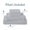 thumbnail image 3 of Mainstays Washed Ultra Soft Microfiber Bed Sheet Set, Full, Soft Silver, 4 Piece, 3 of 10