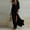 #0399-Black, variant on Women One Shoulder High Slit Maxi Dress Ruched Casual Solid Color Loose High Slit Maxi Dress