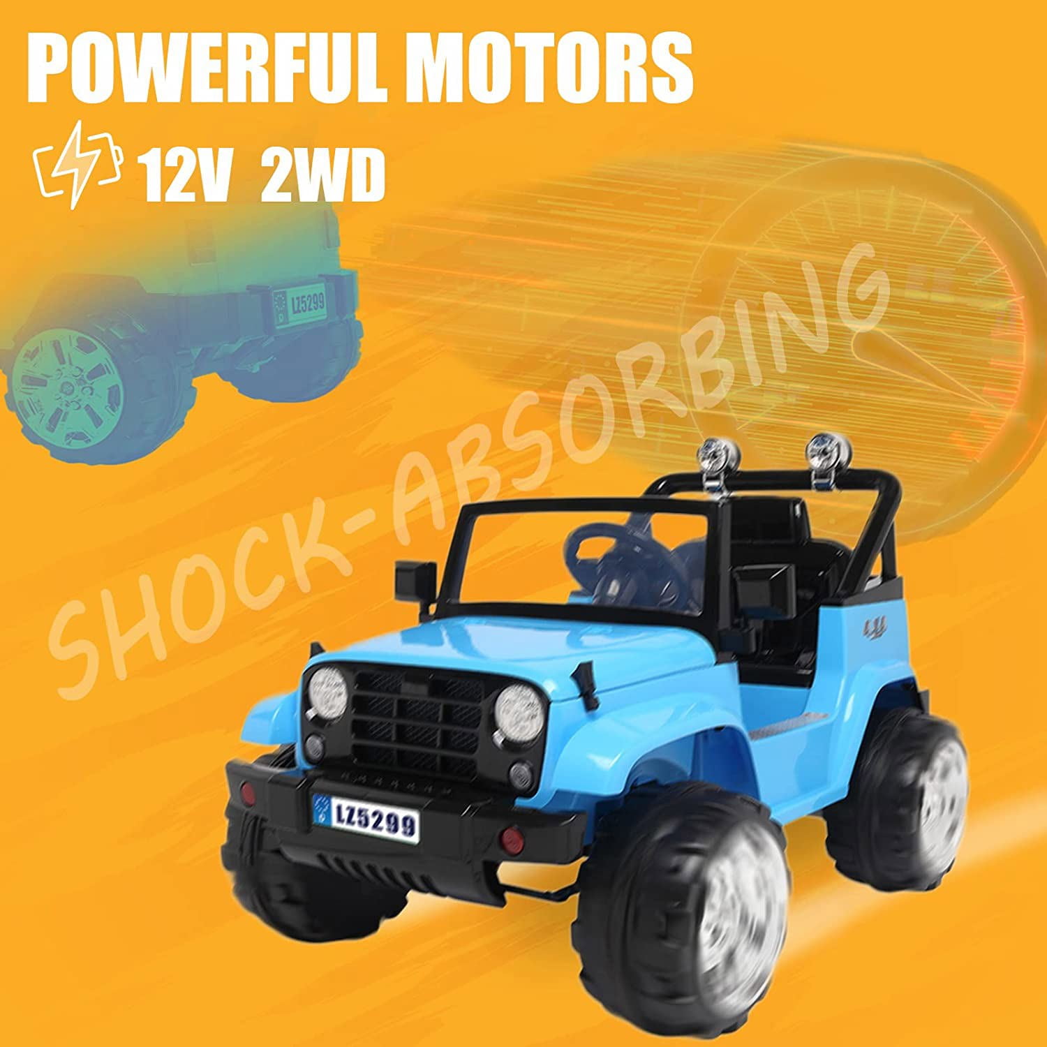 CIPACHO 12V Kids Ride on Truck, 3 Speeds Electric Vehicle for Girls Boys