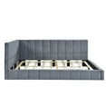thumbnail image 3 of Full Size Mid-Century Modern Upholstered Velvet Daybed Frame, Sofa Bed Strong Wood Slat Support Solid Construction, Mattress Foundation, No Box Spring Needed, 3 of 9