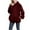 Wine, variant on Kaemgyyd Women's Sherpa Jackets Casual Loose Long Sleeve Full Zip up Winter Coat Soft Warm Fleece Jacket with Hood