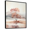thumbnail image 2 of Designart "Charming Minimalism In Pink Nature Scenes" Tree Floater Framed Canvas Art Print, 2 of 5