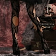 thumbnail image 4 of Fgnfyis Chaussettes d'Halloween pour Femmes Bas Résille Noirs Collants avec Design Ajouré Black1, 4 of 5