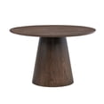 thumbnail image 5 of Kevinplus Wooden Modern Round Dining Table with 4 Boucle Upholstered Dining Chairs for Dining Room, Kitchen,  Dark Brown, 5 of 16