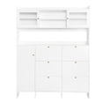 thumbnail image 5 of Furvclv Hall Tree With 3 Flip Drawers 4 Hanging Hooks Open Storage Platform Entryway Hall Tree For Hallway Contemporary Shoe Cabinet, 5 of 9