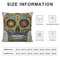 thumbnail image 5 of Orinice  Day of The Dead Throw Pillow Cushion Cover, Dia de Los Muertos Celebration Skull with Style Paisley Details, Decorative Square Accent Pillow Case,  White, 5 of 5