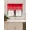Red, variant on Gorgeous Home Linen 1Pc Wave Bright Red Waterfall Valance with Tassels Faux Silk Rod Pocket Semi Sheer Dressing Window 55" wide X 18" long for kitchen décor
