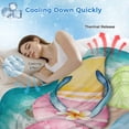 thumbnail image 3 of Colorful Flip Flops Cooling Blanket, Lightweight Breathable Summer Throw Blanket with Double Sided Cold Effect, Summer Blue Beach Ocean Picnic Beach Blankets Bed Sheet for Hot Sleepers 60"x80", 3 of 8
