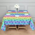 thumbnail image 3 of Pioneer Flower Floral Print Pattern Square Tablecloth, Waterproof Wipeable Spillproof Washable Table Cover for Home Kitchen Party Decor, 42"x42", 3 of 6