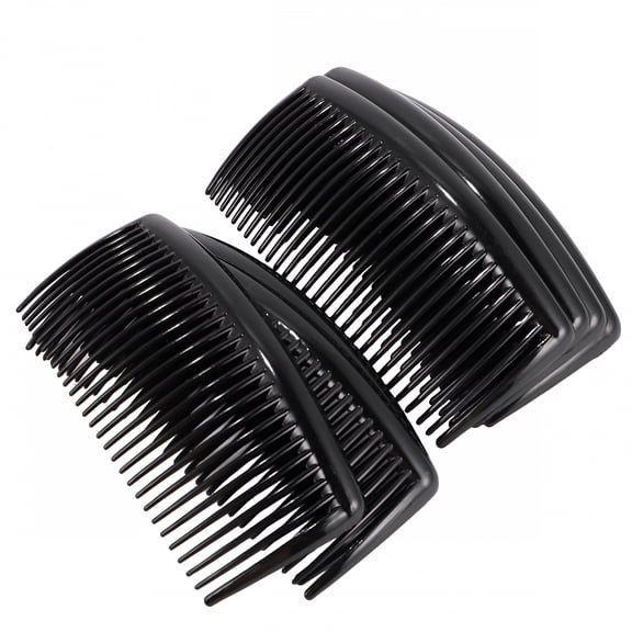 ACDANC 2026 New 24 Pcs/1 Pack Plastic Side Hair Combs Fashion 27 Teeth Comb Hairdressing Combs for Women Lady Girl (Black)