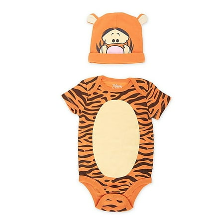 Disney Size 3-6M 2-Piece Tigger Bodysuit and Hat Set in Orange