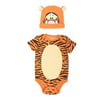 Disney Size 0-3M 2-Piece Tigger Bodysuit and Hat Set in Orange