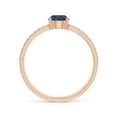 thumbnail image 2 of Angara Natural 0.6 Ct. Blue Sapphire with Diamond Classic Ring in 14K Rose Gold for Women (Ring Size: 11.5), 2 of 9