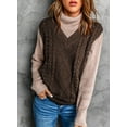 thumbnail image 5 of DOKOTOO Women's Oversized V Neck Sleeveless Sweater Vest Loose Knit Fall Pullover, 5 of 10