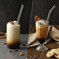 thumbnail image 5 of Reusable Glass Straws Set, 4-piece Drinking Staws with Cleaning Brush, 8" x 8 mm, Transparent Straws, Smoothie Straws for Milkshakes Tea Juice Wine, Dishwasher Safe, 5 of 8