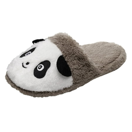 

Winter Warm House Slippers Panda Soft Non Slip Plush Home On Shoes Indoor Outdoor Shoes Women Slipper Socks with Grippers Size 9-11 Bedroom Slippers Women Memory Foam