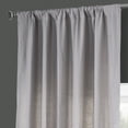 thumbnail image 3 of Exclusive Fabrics  French Linen Room Darkening Curtains Panel - Elegant luxurious Drapes (1 Panel) Earl Grey 50 X 84 84 Inches, 3 of 5