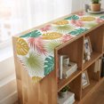 thumbnail image 4 of Colorful Palm Leaves Table Runner Linen Burlap Table Runner 120 Inches Long Tropical Botanical Summer Dresser Scarves for Kitchen Island Coffee Dining Room Party Wedding Holiday Decor 13"x120", 4 of 8
