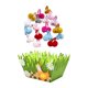 thumbnail image 3 of Canasta de Pascua precargada con animales de peluche, conejos, regalos de fiesta a granel, rellenos de canasta Gallina de hierba, 3 of 9