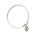 thumbnail image 2 of 6 1/4 inch Round Eye Hook Bangle Bracelet w/ St. Anne in Sterling Silver, 2 of 3