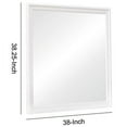 thumbnail image 5 of Benjara BM230514 Molded Wooden Frame Mirror with Mounting Hardware, White, 5 of 5