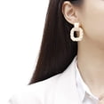 thumbnail image 1 of Elegant and Modern Rectangle Acrylic Geometric Earrings for Women Statement Jewelry Square Design, 1 of 3