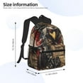 thumbnail image 2 of Fuzoiu Bald Eagle Soldier Print School Backpack for Teens,Large Bookbag,Lightweight Laptop Bag for Travel, Work, School & Outdoor Adventures, 2 of 6