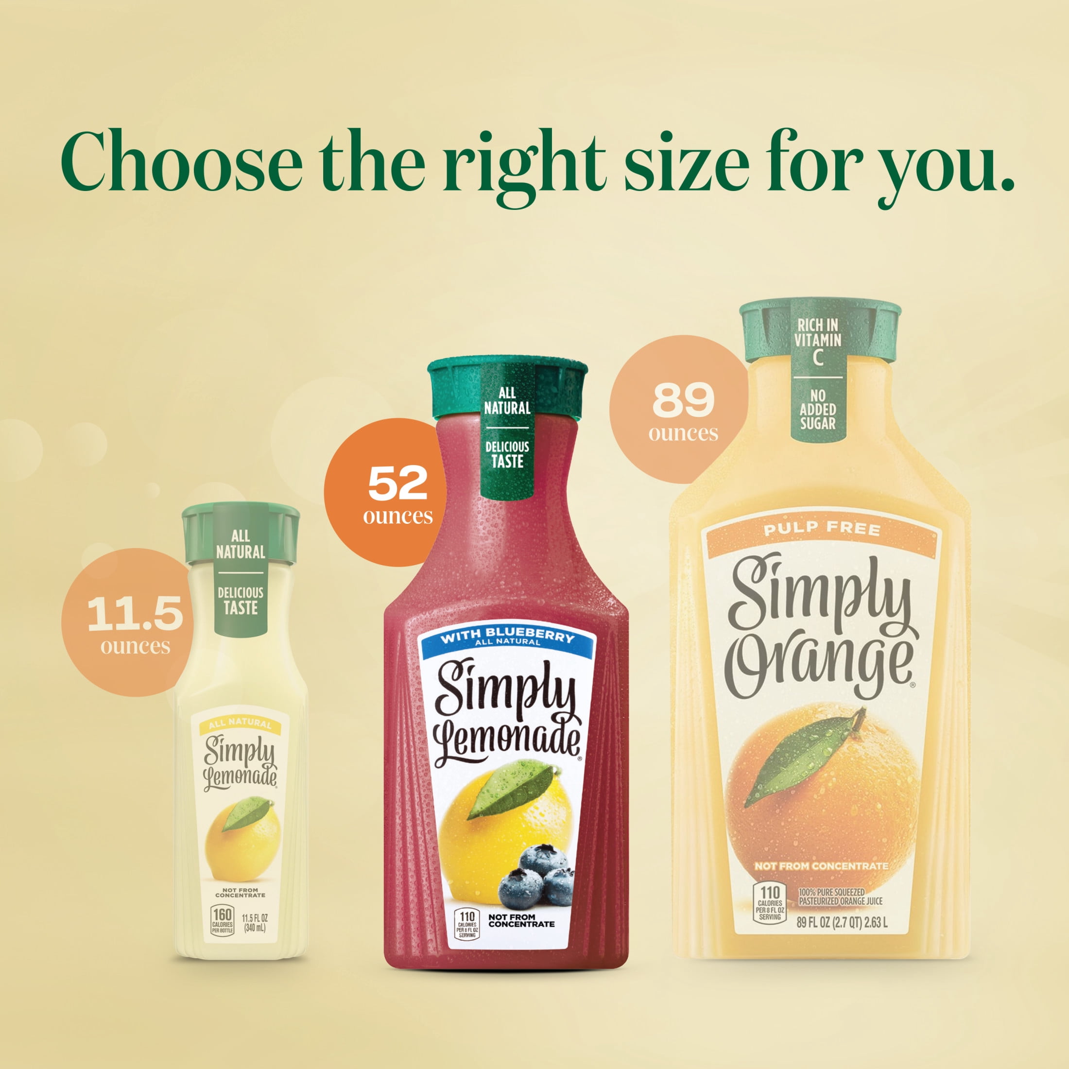 Simply Lemonade with Blueberry Bottle, 52 fl oz