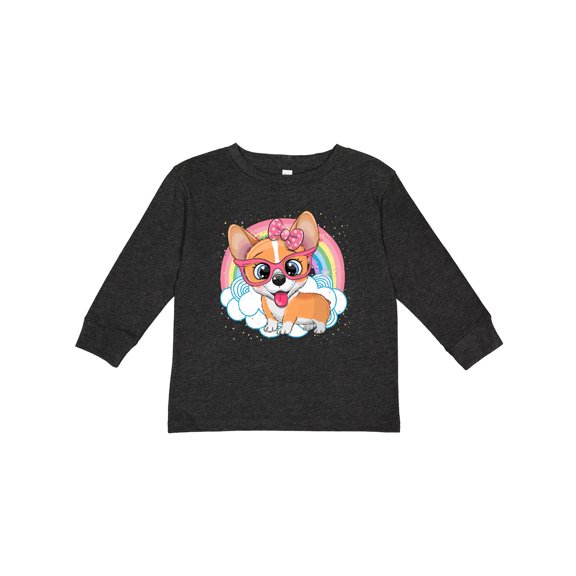 Inktastic Corgi Gifts Dog Lover Girls Long Sleeve Toddler T-Shirt