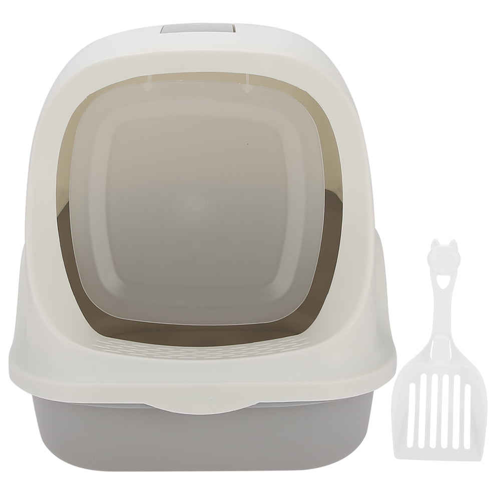 Vobor Plastic Starry Sky Gray Full Enclosed Cats Litter Box Anti Outer Splashing No Odor Cat Toilet Starry Sky Gray Close Type