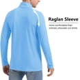 thumbnail image 6 of TACVASEN Men's UPF 50+ Sun Shirts 1/4 Zip Up Fishing Running T-Shirts Lightweight Quick Dry Outdoor Athletic Long Sleeve Tops, Waterfall Blue, M, 6 of 8
