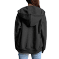 thumbnail image 4 of Plus Size Sweatshirt for Women Solid Color Zip up Hoodies Long Sleeve Fall Oversized Warm Sweatshirts Cozy Casual Hooded Jacket with Pockets, 4 of 6