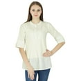 thumbnail image 1 of Robe Haut Boho Unie Tunique Décontractée Vêtements Femme Coton Été Robe d'Été, 1 of 4