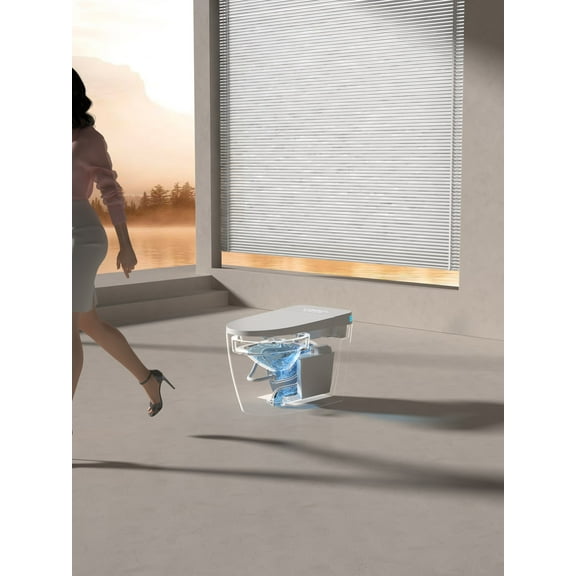 Smart Toilets with Heated Bidet Seat.Portable toilet with bidet built.Intelligent Toilet Auto Open/Close Seat. Bidet toilet with Dryer and Warm Water