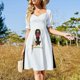 thumbnail image 4 of Vestido de manga corta con bandera acadia Ropa de verano para mujer Vestido de verano Vestido diario, 4 of 7