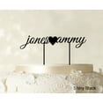 thumbnail image 1 of Custom Name Glitter Cake Topper Personalized Wedding Cake Toppers Color Option Available 5-7 Inches Wide, 1 of 1