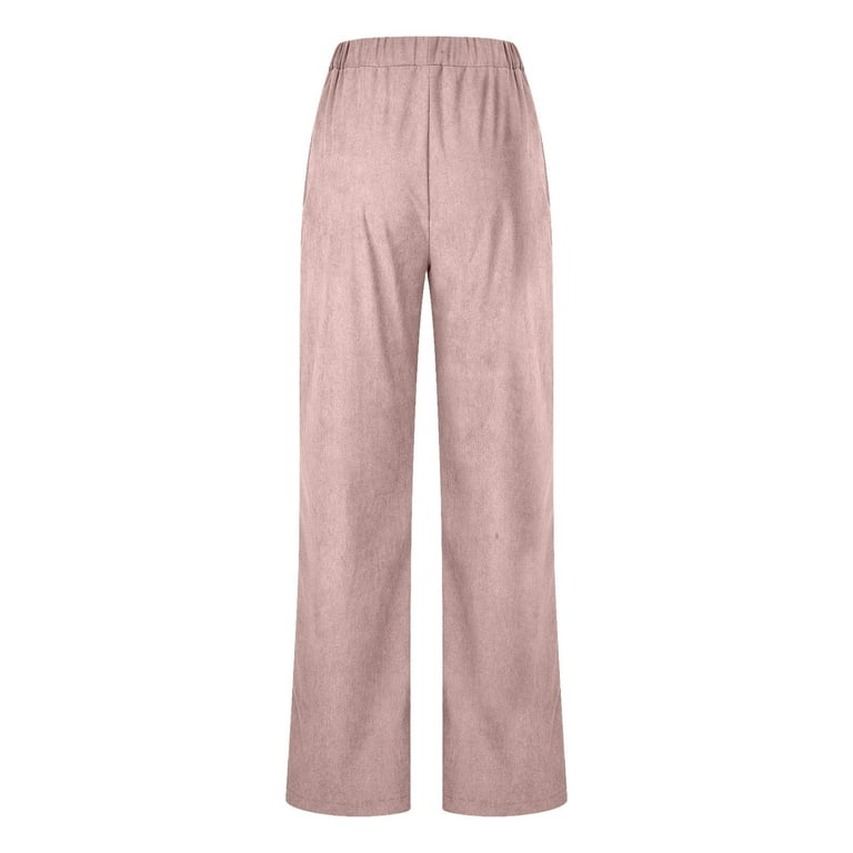 Sakmal Slim Straight Women's Pants Cotton Corduroy High Waisted - Main Image