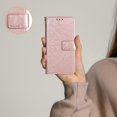 thumbnail image 6 of Mandala Phone Cover for Samsung Galaxy A14 4G/5G, Ultra Slim Flip Case with Card Slot Magnetic Closure Embossing PU Leather Case with Stand Function and Lanyard Foldable Motif - Rose Gold, 6 of 14